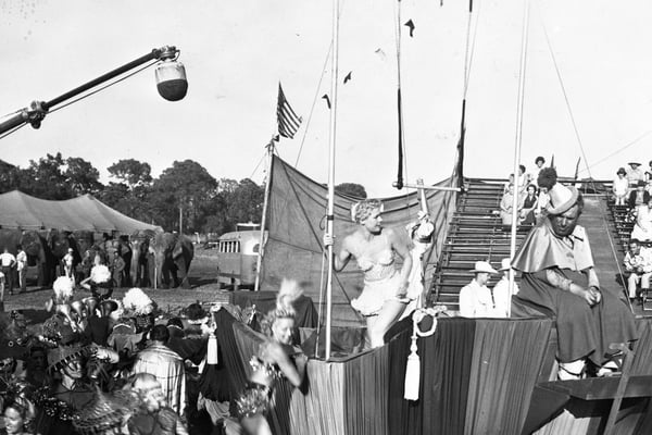 Photo Betty Hutton Filming The Greatest Show on Earth, March 1951