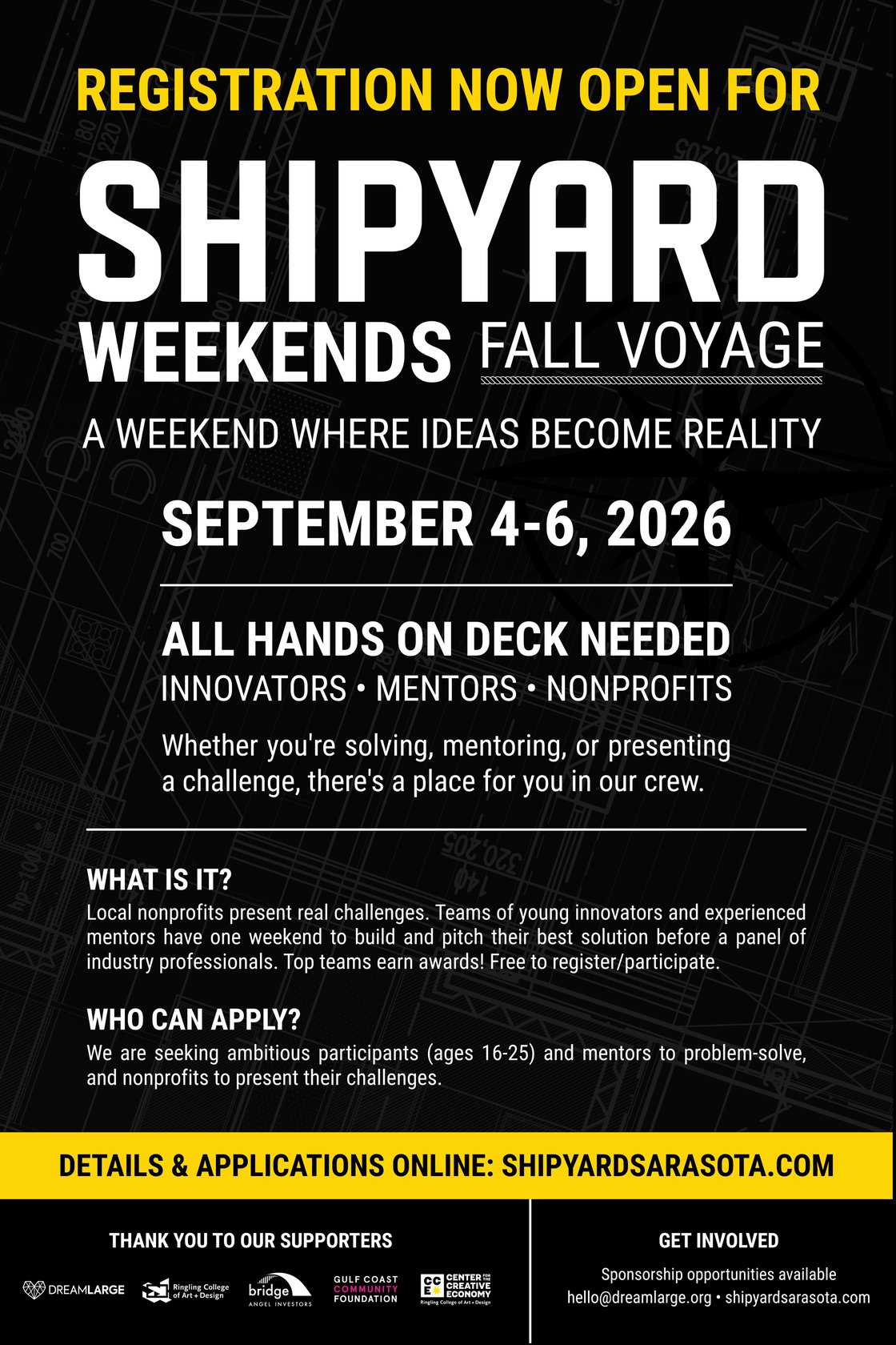 Shipyard Weekends gives emerging talent the chance to take on a real nonprofit challenge, work with experienced mentors and turn ideas into something tangible.